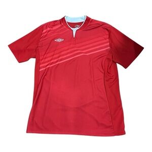 Umbro Shirt Mens XL Red Football Soccer Jersey